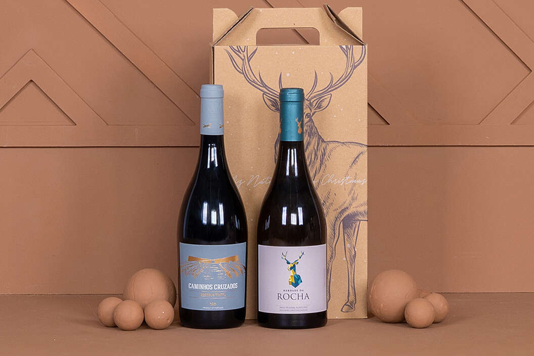 Cabaz de natal vinhos personalizado