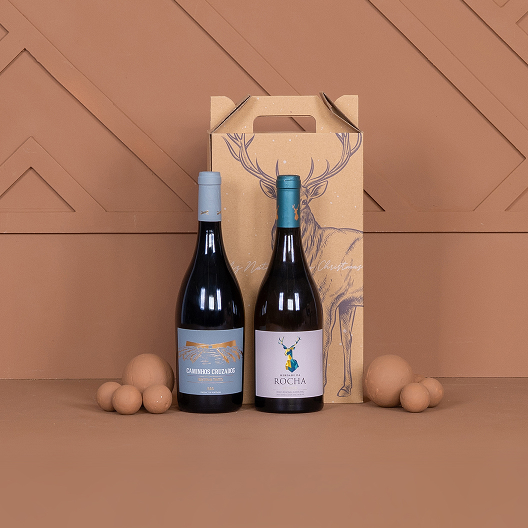 Cabaz de natal vinhos personalizado