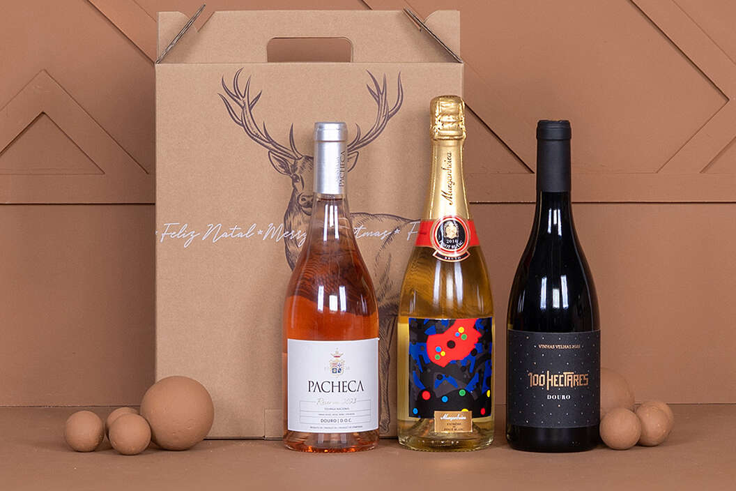 Vinho para o natal num cabaz especial