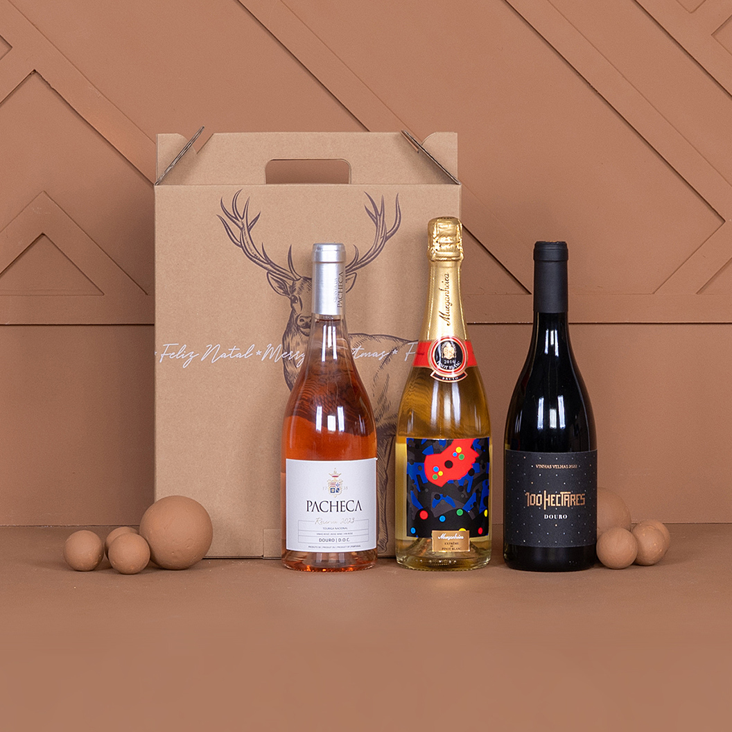 Vinho para o natal num cabaz especial