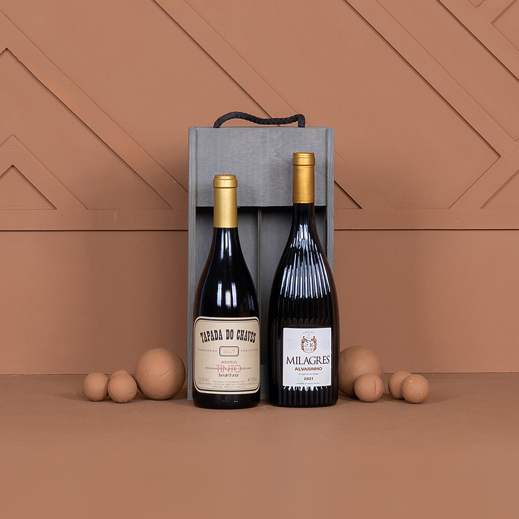 Vinho para o natal com garrafa selecionada