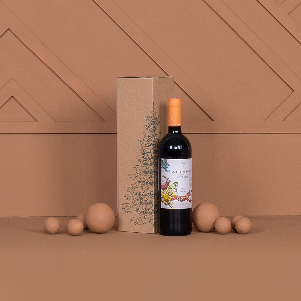Vinho para oferta como lembrança de Natal