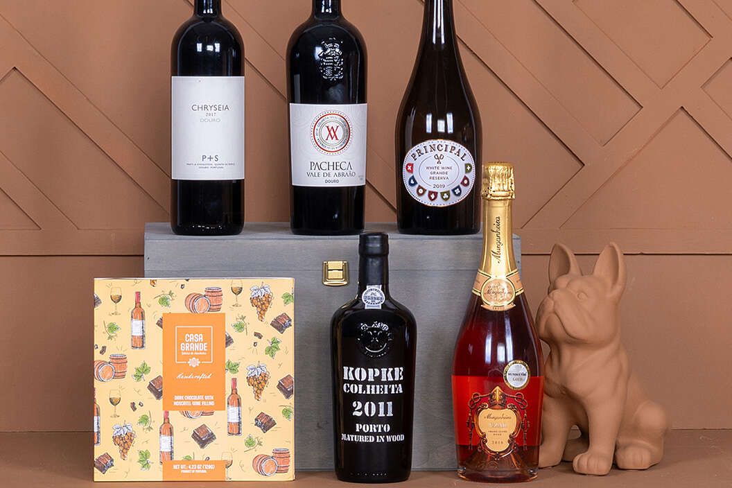 Vinho para o natal num cabaz corporativo
