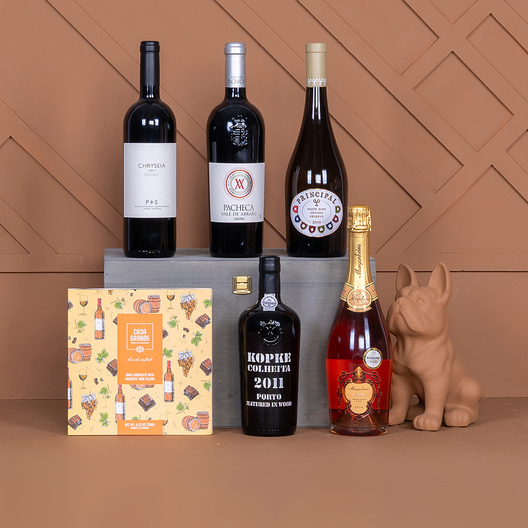 Vinho para o natal num cabaz corporativo