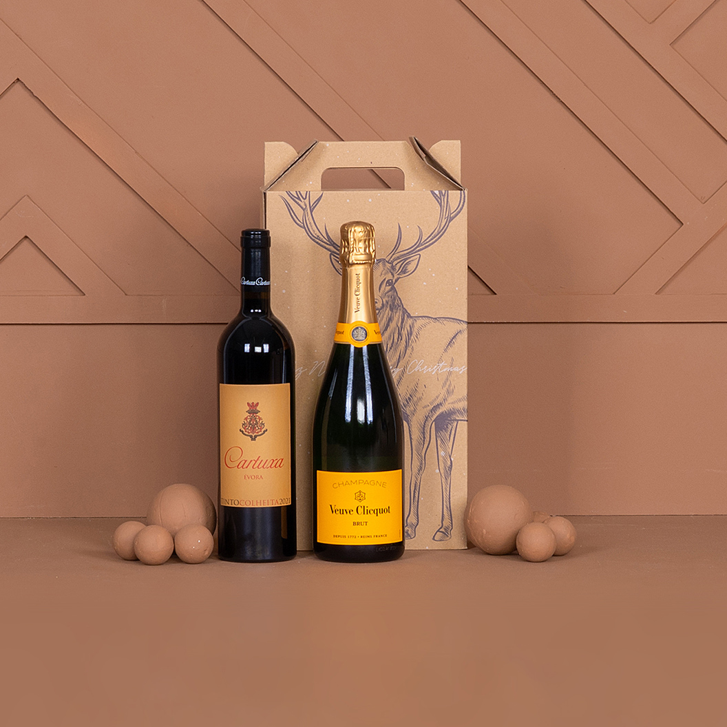 Cabaz de natal vinhos para clientes